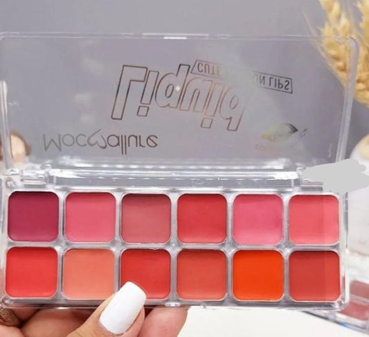 12in1 High Pigmented lip Palette Perfect for blush and lips
