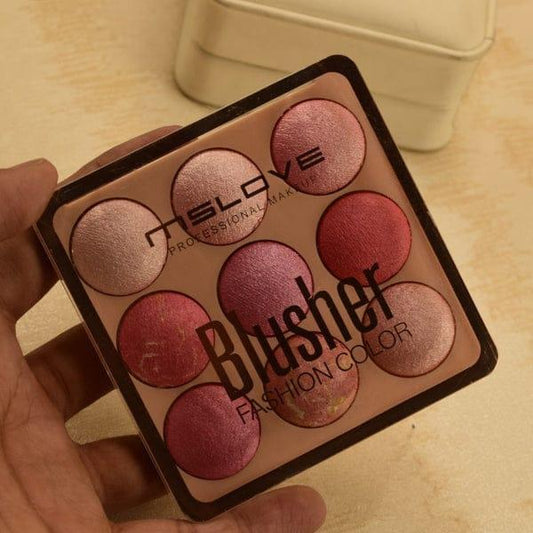 9 shades of highlighter blush